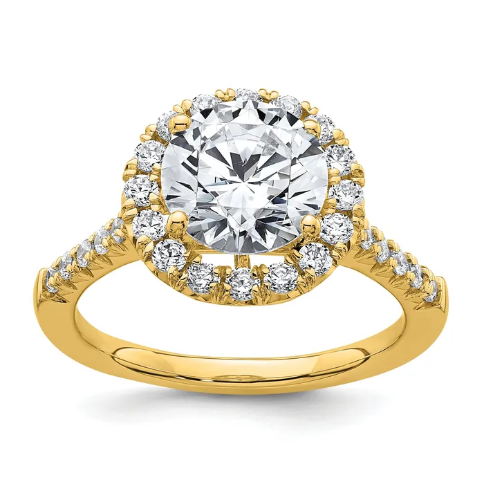 Rings Goldia 14k Yellow Gold Lab Grown Diamond VSSI FGH Halo Engagement Semimount Ring Rings Goldia 14k Yellow Gold Lab Grown Diamond VSSI FGH Halo Engagement Semimount Ring