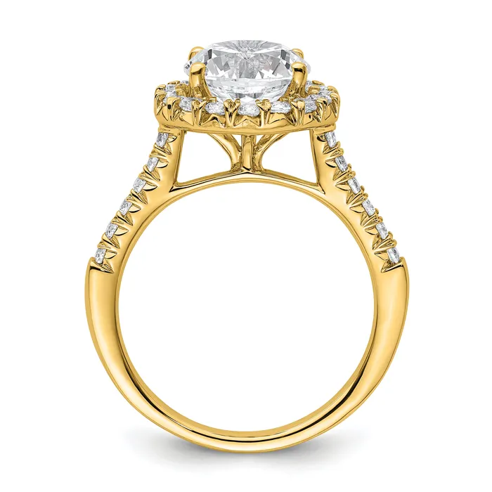 Rings Goldia 14k Yellow Gold Lab Grown Diamond VSSI FGH Halo Engagement Semimount Ring