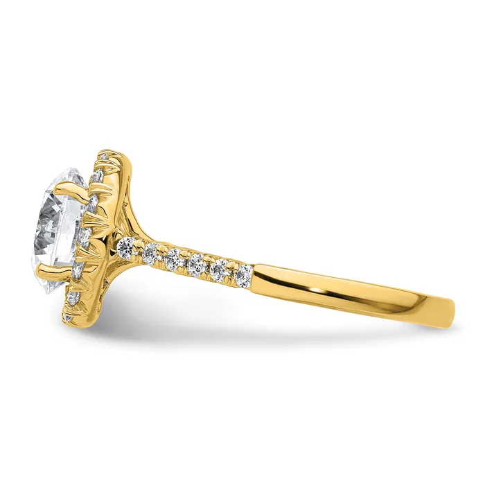 Rings Goldia 14k Yellow Gold Lab Grown Diamond VSSI FGH Halo Engagement Semimount Ring