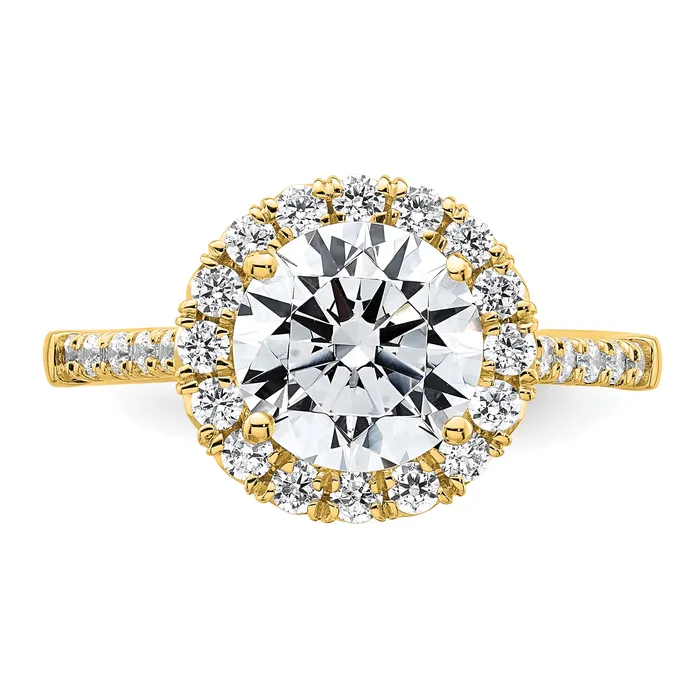 Rings Goldia 14k Yellow Gold Lab Grown Diamond VSSI FGH Halo Engagement Semimount Ring