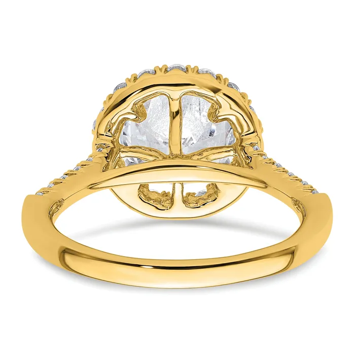 Rings Goldia 14k Yellow Gold Lab Grown Diamond VSSI FGH Halo Engagement Semimount Ring