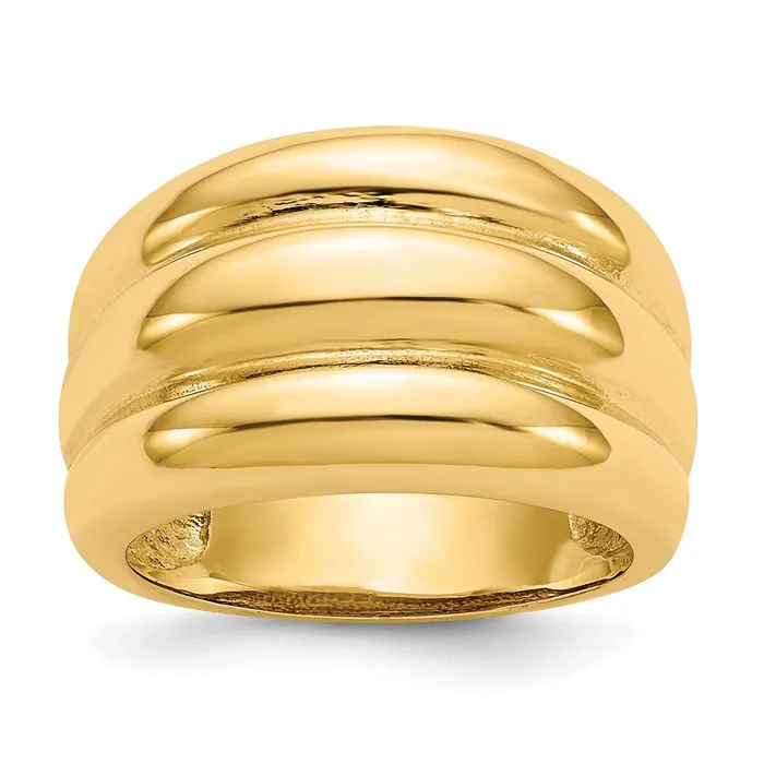 Rings Goldia 14K Yellow Gold Polished Scalloped Dome Ring