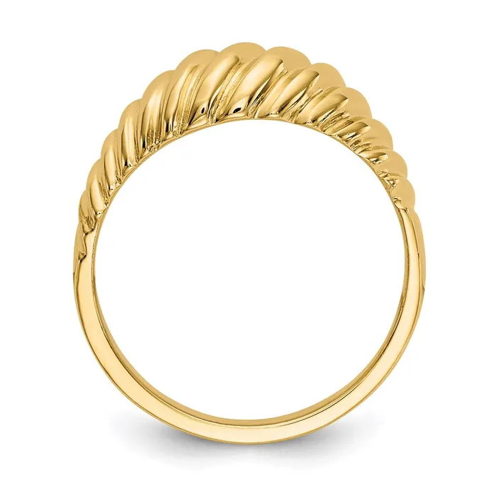 Rings Goldia 14K Yellow Gold Polished Scalloped Dome Ring