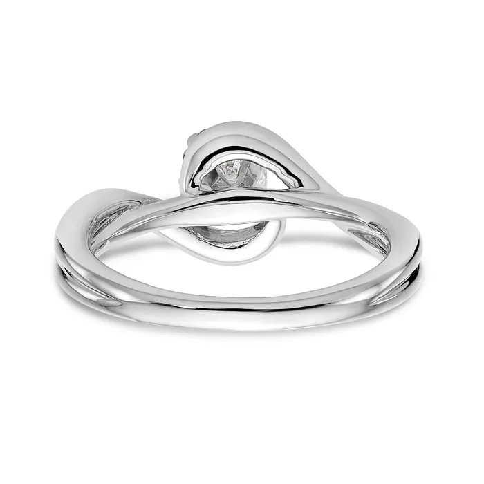 Rings Goldiacom 14kw Peg Set Simulated Diamond By Pass Engagement Ring