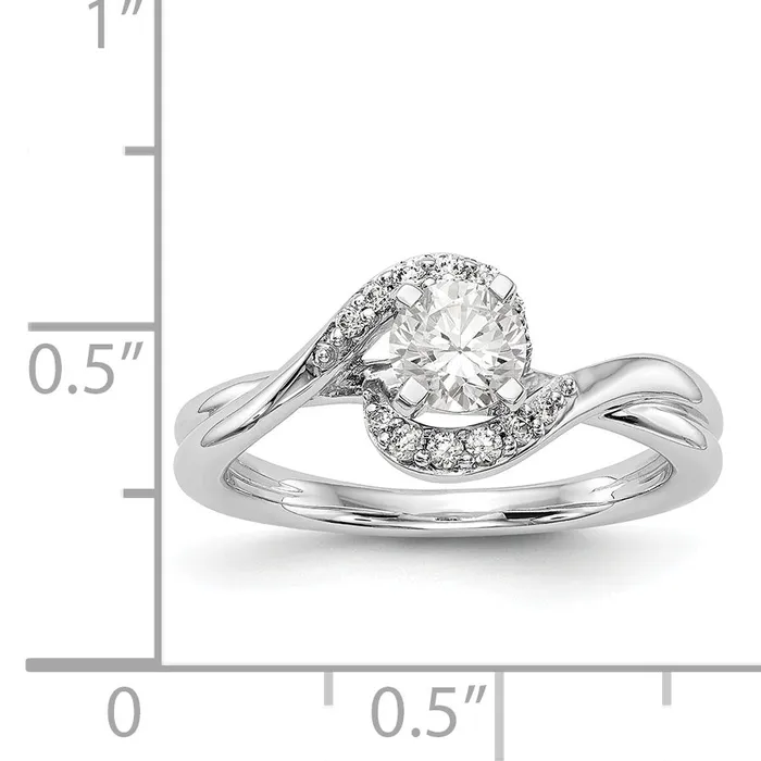Rings Goldiacom 14kw Peg Set Simulated Diamond By Pass Engagement Ring