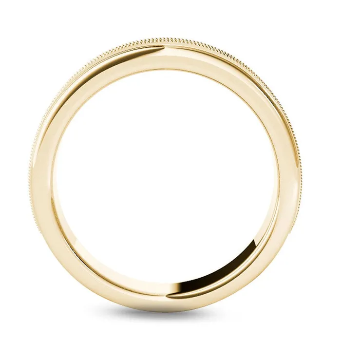 Rings Goldia Mens 033 CT TW Natural Diamond Channel Milgrain Wedding Band in Solid 14K Gold Rings Goldia Mens 033 CT TW Natural Diamond Channel Milgrain Wedding Band in Solid 14K Gold