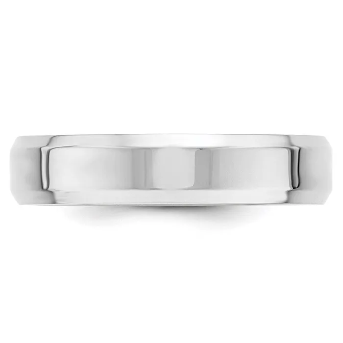 Rings Goldia Solid 10K White Gold 5mm Bevel Edge Comfort Fit MensWomens Wedding Band Ring Size 55 Rings Goldia Solid 10K White Gold 5mm Bevel Edge Comfort Fit MensWomens Wedding Band Ring Size 55