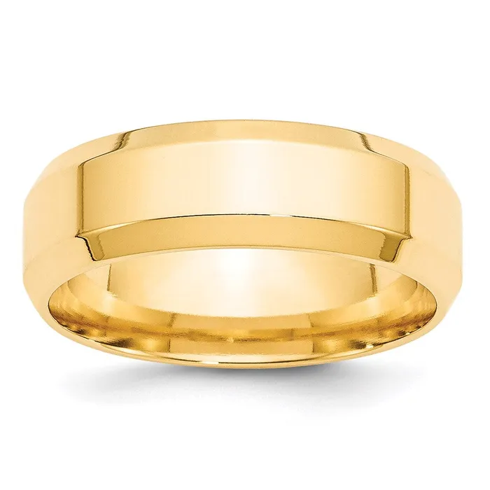 Rings Goldia Solid 10K Yellow Gold 7mm Bevel Edge Comfort Fit MensWomens Wedding Band Ring Size 14 Rings Goldia Solid 10K Yellow Gold 7mm Bevel Edge Comfort Fit MensWomens Wedding Band Ring Size 14