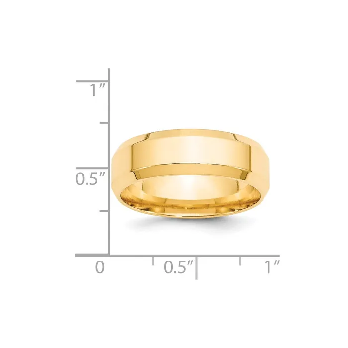 Rings Goldia Solid 10K Yellow Gold 7mm Bevel Edge Comfort Fit MensWomens Wedding Band Ring Size 14 Rings Goldia Solid 10K Yellow Gold 7mm Bevel Edge Comfort Fit MensWomens Wedding Band Ring Size 14