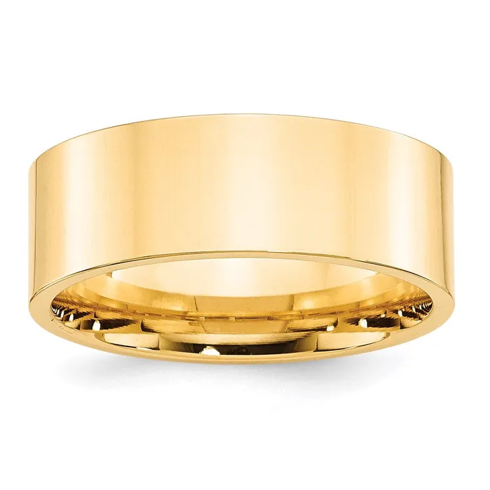 Rings Goldia Solid 10K Yellow Gold 8mm Standard Flat Comfort Fit MensWomens Wedding Band Ring Size 7 Rings Goldia Solid 10K Yellow Gold 8mm Standard Flat Comfort Fit MensWomens Wedding Band Ring Size 7