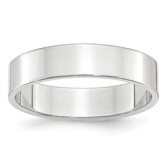 Rings Goldia Solid 14K White Gold 5mm Light Weight Flat MensWomens Wedding Band Ring Size 135 Rings Goldia Solid 14K White Gold 5mm Light Weight Flat MensWomens Wedding Band Ring Size 135