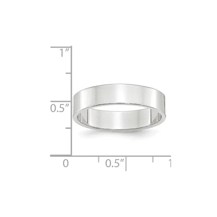 Rings Goldia Solid 14K White Gold 5mm Light Weight Flat MensWomens Wedding Band Ring Size 135 Rings Goldia Solid 14K White Gold 5mm Light Weight Flat MensWomens Wedding Band Ring Size 135