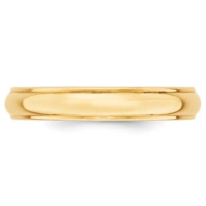 Rings Goldia Solid 14K Yellow Gold 4mm Half Round with Edge MensWomens Wedding Band Ring Size 6 Rings Goldia Solid 14K Yellow Gold 4mm Half Round with Edge MensWomens Wedding Band Ring Size 6