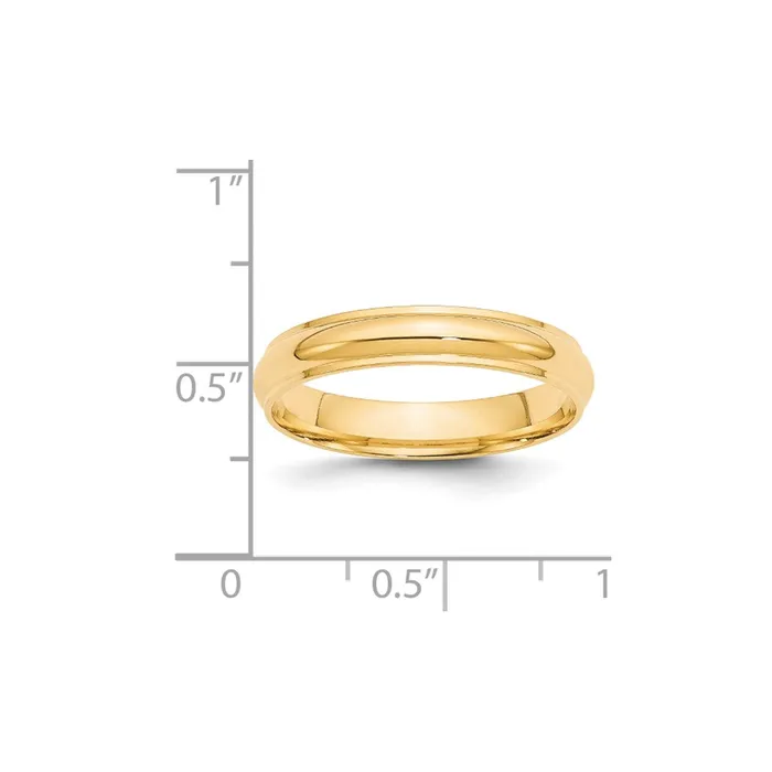 Rings Goldia Solid 14K Yellow Gold 4mm Half Round with Edge MensWomens Wedding Band Ring Size 6 Rings Goldia Solid 14K Yellow Gold 4mm Half Round with Edge MensWomens Wedding Band Ring Size 6