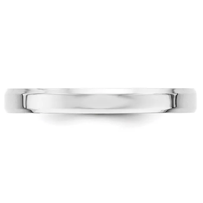 Rings Goldia Solid 18K White Gold 3mm Bevel Edge Comfort Fit MensWomens Wedding Band Ring Size 10 Rings Goldia Solid 18K White Gold 3mm Bevel Edge Comfort Fit MensWomens Wedding Band Ring Size 10