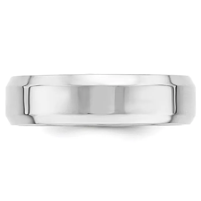 Rings Goldia Solid 18K White Gold 6mm Bevel Edge Comfort Fit MensWomens Wedding Band Ring Size 45 Rings Goldia Solid 18K White Gold 6mm Bevel Edge Comfort Fit MensWomens Wedding Band Ring Size 45