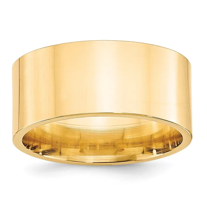 Rings Goldia Solid 18K Yellow Gold 10mm Standard Flat Comfort Fit MensWomens Wedding Band Ring Size 6 Rings Goldia Solid 18K Yellow Gold 10mm Standard Flat Comfort Fit MensWomens Wedding Band Ring Size 6