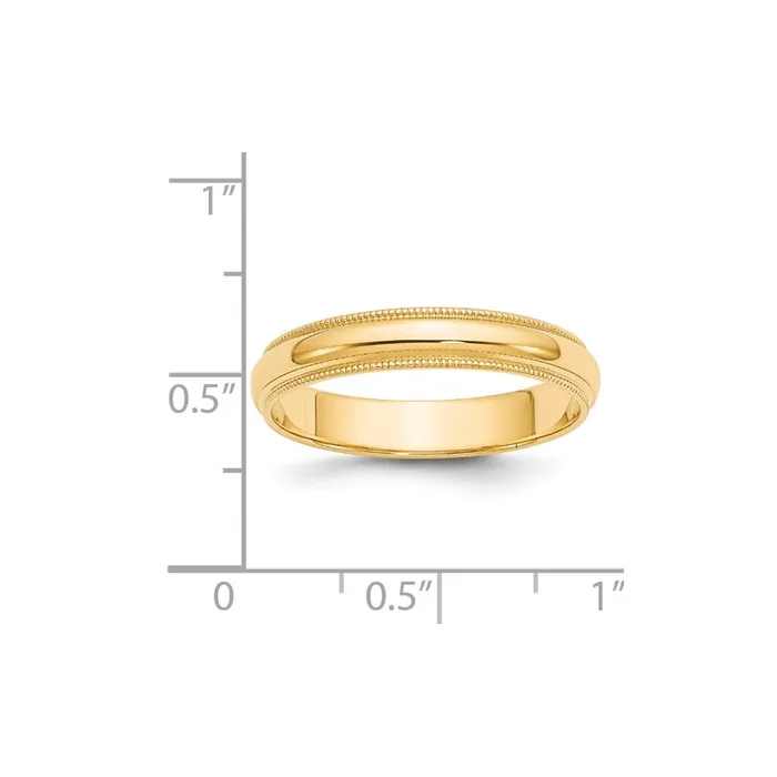 Rings Goldia Solid 18K Yellow Gold 4mm Milgrain HalfRound Wedding MensWomens Wedding Band Ring Size 11 Rings Goldia Solid 18K Yellow Gold 4mm Milgrain HalfRound Wedding MensWomens Wedding Band Ring Size 11