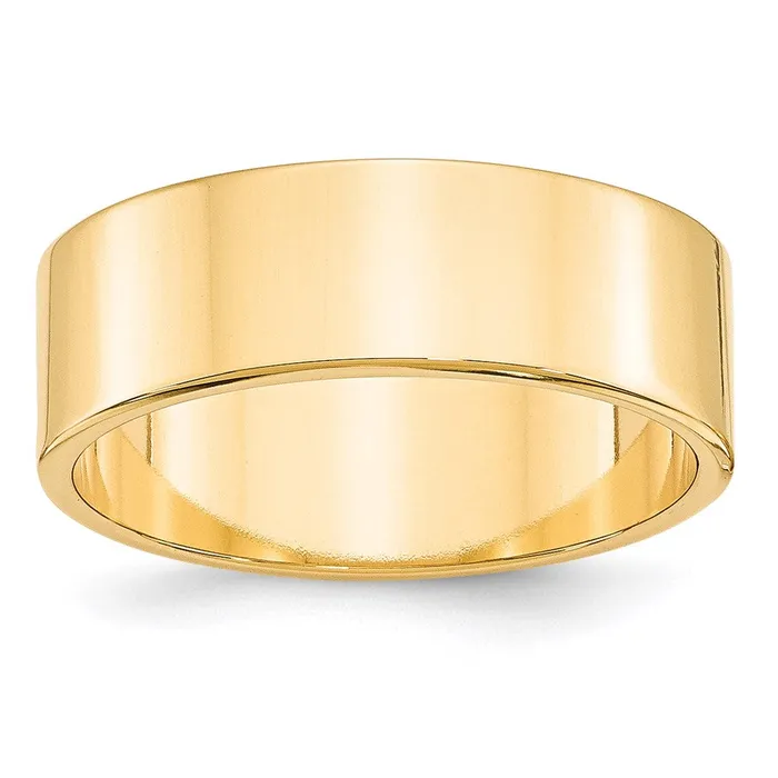 Rings Goldia Solid 18K Yellow Gold 7mm Light Weight Flat MensWomens Wedding Band Ring Size 75 Rings Goldia Solid 18K Yellow Gold 7mm Light Weight Flat MensWomens Wedding Band Ring Size 75
