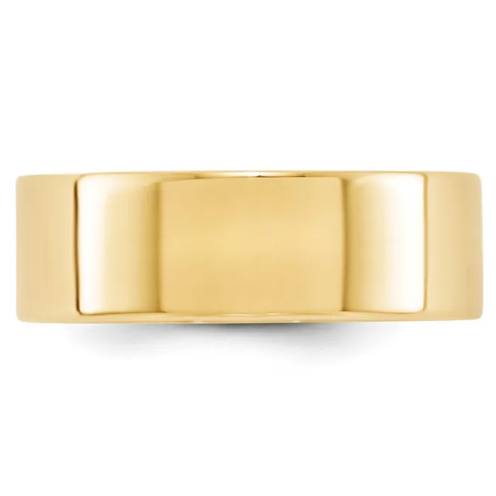 Rings Goldia Solid 18K Yellow Gold 7mm Light Weight Flat MensWomens Wedding Band Ring Size 75 Rings Goldia Solid 18K Yellow Gold 7mm Light Weight Flat MensWomens Wedding Band Ring Size 75