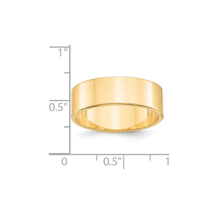 Rings Goldia Solid 18K Yellow Gold 7mm Light Weight Flat MensWomens Wedding Band Ring Size 75 Rings Goldia Solid 18K Yellow Gold 7mm Light Weight Flat MensWomens Wedding Band Ring Size 75