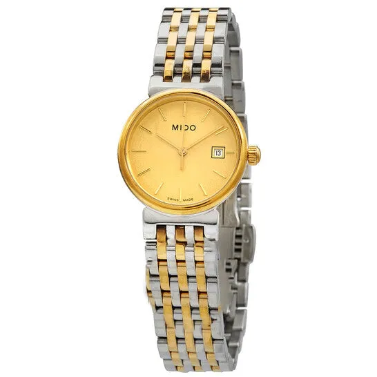 Rings Original Mido Dorada Lady Quartz Gold Dial Twotone Ladies Watch M21309121 JMS always Rings Original Mido Dorada Lady Quartz Gold Dial Twotone Ladies Watch M21309121 JMS always