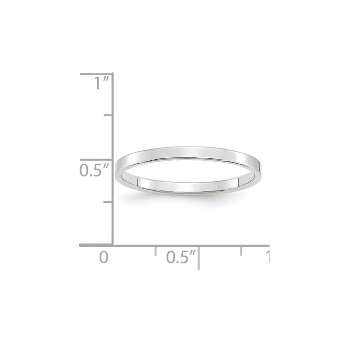 Rings Solid 10K White Gold 2mm Light Weight Flat MensWomens Wedding Band Ring Size 95 Goldia Rings Solid 10K White Gold 2mm Light Weight Flat MensWomens Wedding Band Ring Size 95 Goldia