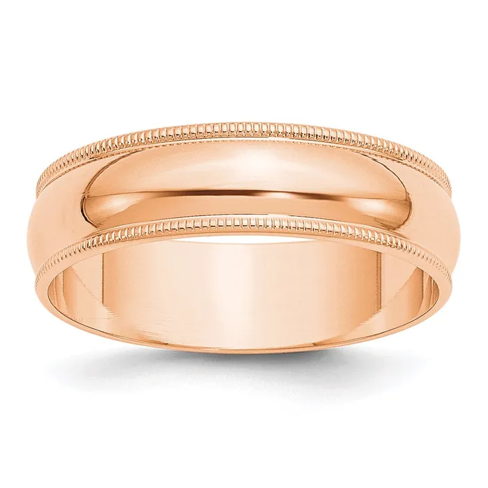 Rings Solid 10K Yellow Gold Rose Gold 6mm Light Weight Milgrain Half Round MensWomens Wedding Band Ring Size 13 Goldia Rings Solid 10K Yellow Gold Rose Gold 6mm Light Weight Milgrain Half Round MensWomens Wedding Band Ring Size 13 Goldia