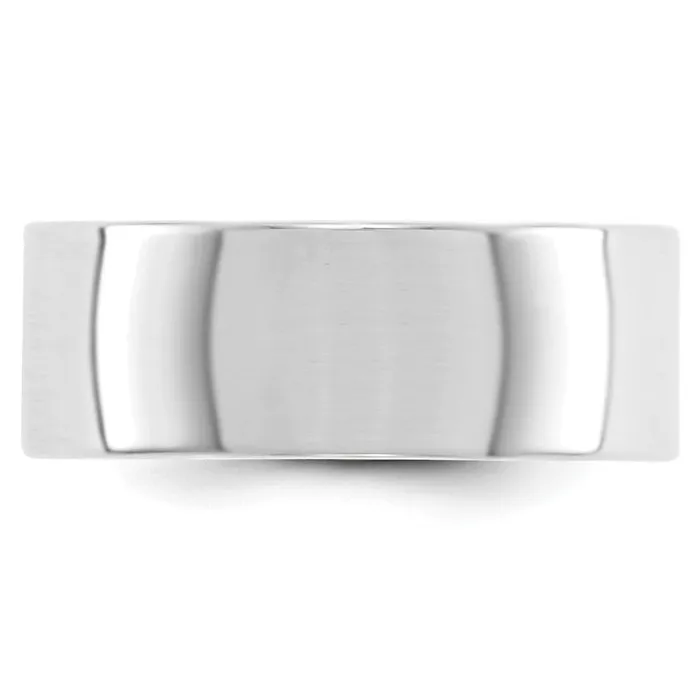 Solid 10K White Gold 8mm Light Weight Flat MensWomens Wedding Band Ring Size 125 Goldia Rings Solid 10K White Gold 8mm Light Weight Flat MensWomens Wedding Band Ring Size 125 Goldia Rings