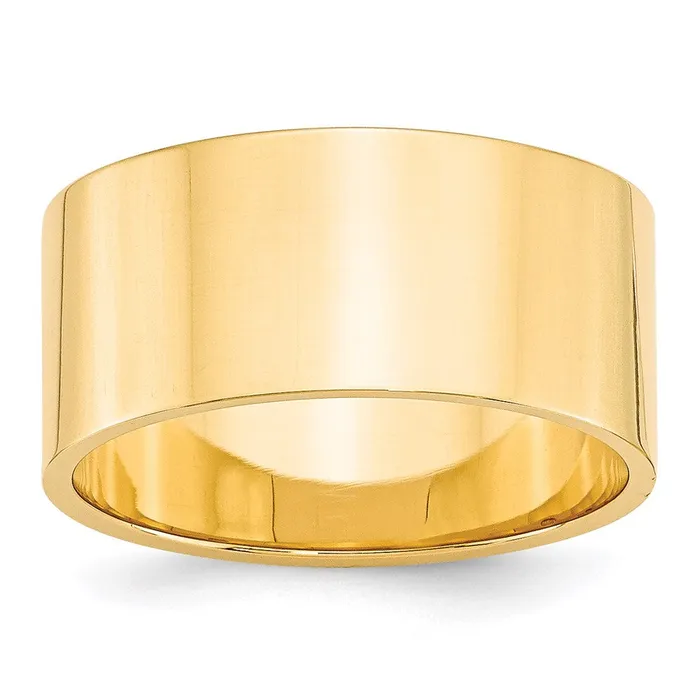 Solid 10K Yellow Gold 10mm Light Weight Flat MensWomens Wedding Band Ring Size 125 Goldia Rings Solid 10K Yellow Gold 10mm Light Weight Flat MensWomens Wedding Band Ring Size 125 Goldia Rings