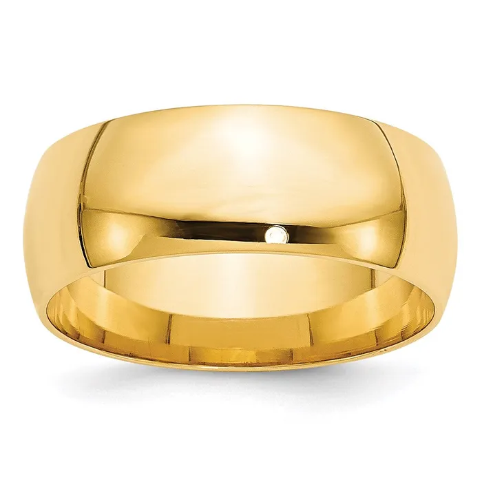 Solid 10K Yellow Gold 8mm Light Weight Comfort Fit MensWomens Wedding Band Ring Size 8 Goldia Rings Solid 10K Yellow Gold 8mm Light Weight Comfort Fit MensWomens Wedding Band Ring Size 8 Goldia Rings