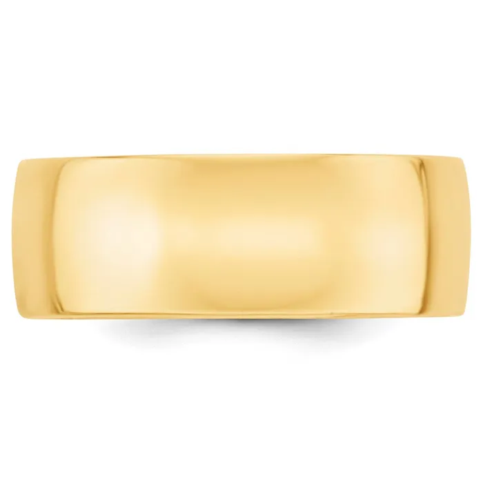Solid 10K Yellow Gold 8mm Light Weight Comfort Fit MensWomens Wedding Band Ring Size 8 Goldia Rings Solid 10K Yellow Gold 8mm Light Weight Comfort Fit MensWomens Wedding Band Ring Size 8 Goldia Rings