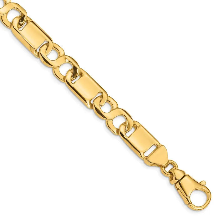 Solid 14K Yellow Gold 24 inch 104mm Hand Polished Fancy Link with Fancy Lobster Clasp Chain Necklace MDS Necklaces Solid 14K Yellow Gold 24 inch 104mm Hand Polished Fancy Link with Fancy Lobster Clasp Chain Necklace MDS Necklaces