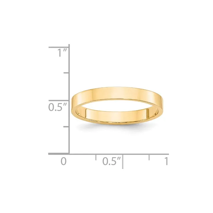Solid 14K Yellow Gold 3mm Light Weight Flat MensWomens Wedding Band Ring Size 95 Goldia Rings Solid 14K Yellow Gold 3mm Light Weight Flat MensWomens Wedding Band Ring Size 95 Goldia Rings