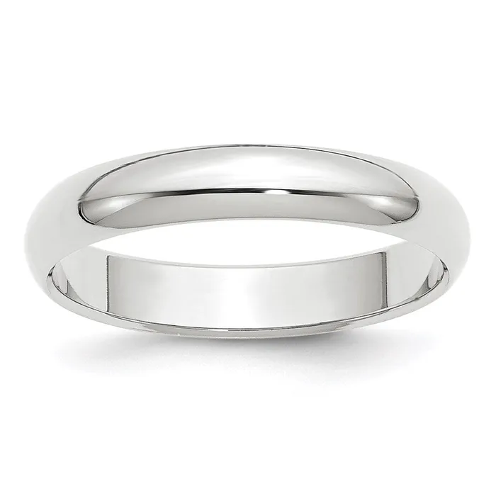 Solid 14K Yellow Gold White Gold 4mm HalfRound MensWomens Wedding Band Ring Size 8 Goldia Rings Solid 14K Yellow Gold White Gold 4mm HalfRound MensWomens Wedding Band Ring Size 8 Goldia Rings