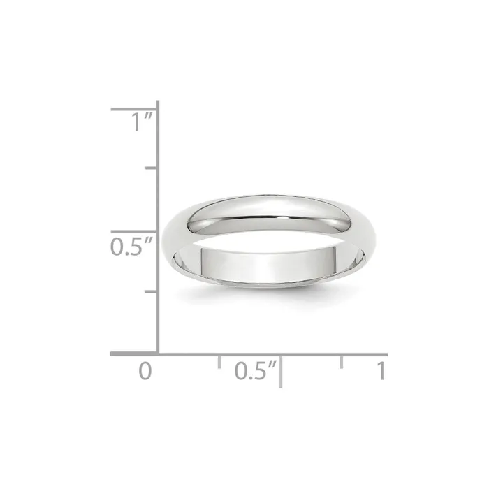 Solid 14K Yellow Gold White Gold 4mm HalfRound MensWomens Wedding Band Ring Size 8 Goldia Rings Solid 14K Yellow Gold White Gold 4mm HalfRound MensWomens Wedding Band Ring Size 8 Goldia Rings