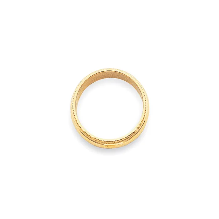 Solid 18K Yellow Gold 3mm Milgrain HalfRound Wedding MensWomens Wedding Band Ring Size 75 Goldia Rings Solid 18K Yellow Gold 3mm Milgrain HalfRound Wedding MensWomens Wedding Band Ring Size 75 Goldia Rings