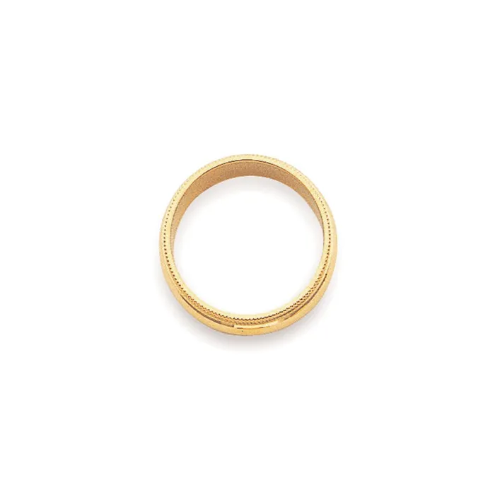 Solid 18K Yellow Gold 3mm Milgrain HalfRound Wedding MensWomens Wedding Band Ring Size 75 Goldia Rings Solid 18K Yellow Gold 3mm Milgrain HalfRound Wedding MensWomens Wedding Band Ring Size 75 Goldia Rings