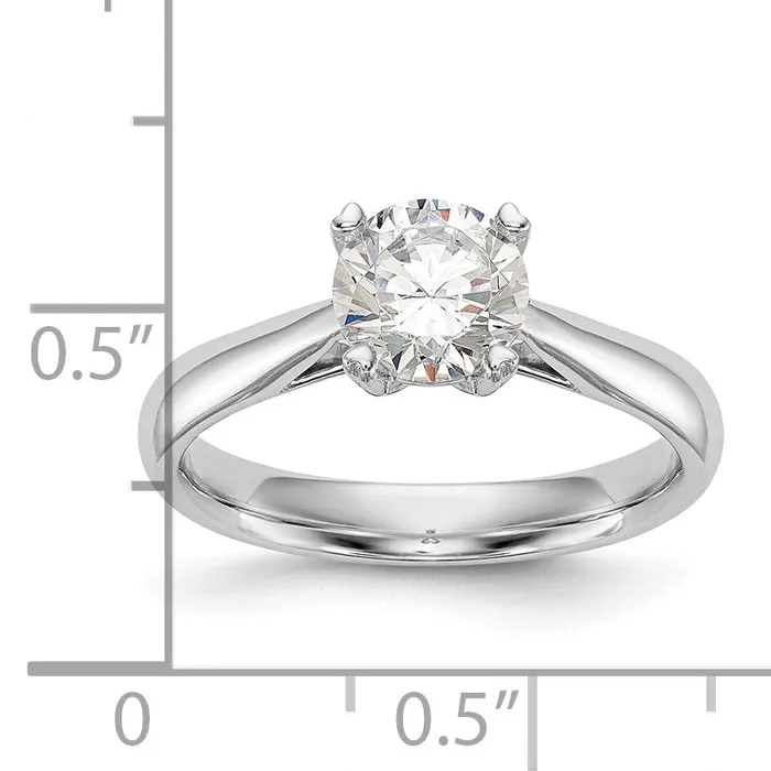 True Origin 14k White Gold 34 Ct Lab Grown Diamond VSSI G Round Solitaire Engagement Ring Goldia Rings