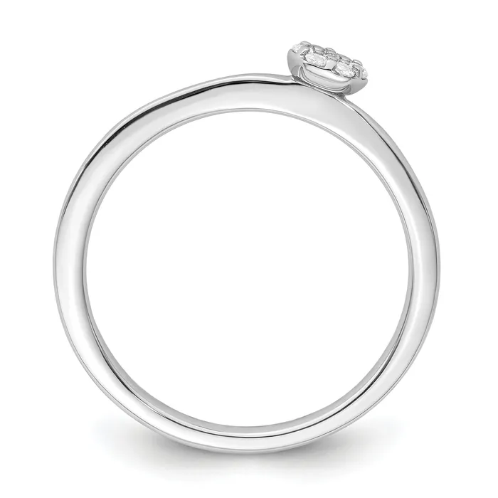Two Promises 14k White Gold 115 Ct Lab Grown Diamond VSSI G Promise Band Ring Goldia Rings