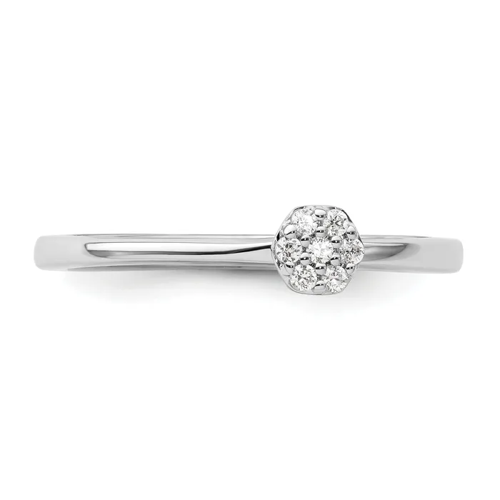 Two Promises 14k White Gold 115 Ct Lab Grown Diamond VSSI G Promise Band Ring Goldia Rings