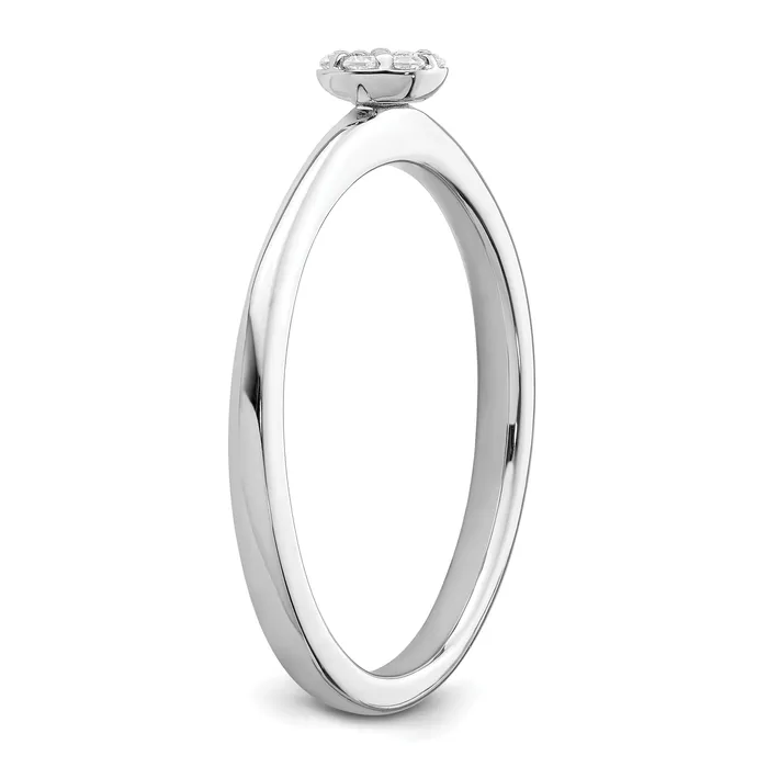 Two Promises 14k White Gold 115 Ct Lab Grown Diamond VSSI G Promise Band Ring Goldia Rings