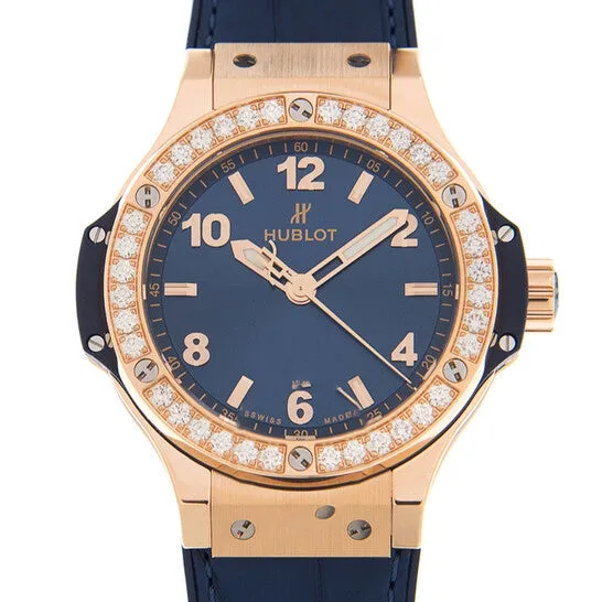 Watches JMS always Original Hublot Big Bang Gold Blue Chronograph Automatic Diamond Ladies Watch 361PX7180LR1204 Watches JMS always Original Hublot Big Bang Gold Blue Chronograph Automatic Diamond Ladies Watch 361PX7180LR1204