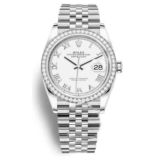 Watches JMS always Original Rolex Datejust 36 White Dial Automatic Unisex Jubilee Watch 126284WRJ Watches JMS always Original Rolex Datejust 36 White Dial Automatic Unisex Jubilee Watch 126284WRJ