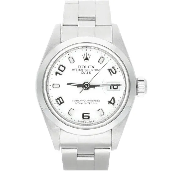 Watches Original Preowned Rolex Oyster Perpetual Date Automatic White Dial Ladies Watch 69160 JMS always Watches Original Preowned Rolex Oyster Perpetual Date Automatic White Dial Ladies Watch 69160 JMS always