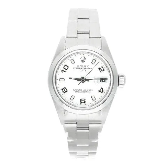 Watches Original Preowned Rolex Oyster Perpetual Date Automatic White Dial Ladies Watch 69160 JMS always Watches Original Preowned Rolex Oyster Perpetual Date Automatic White Dial Ladies Watch 69160 JMS always