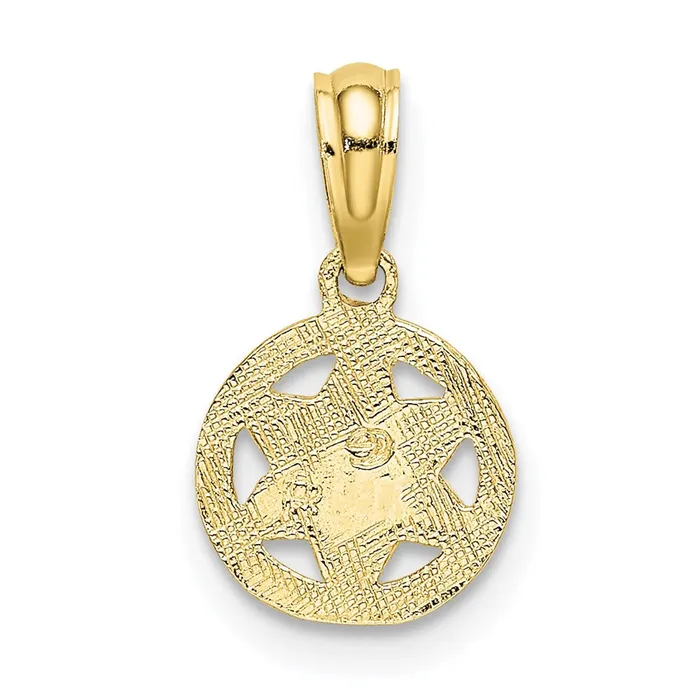10K Engraved Star Of David Charm TreasureFineJewelers Charm Necklaces