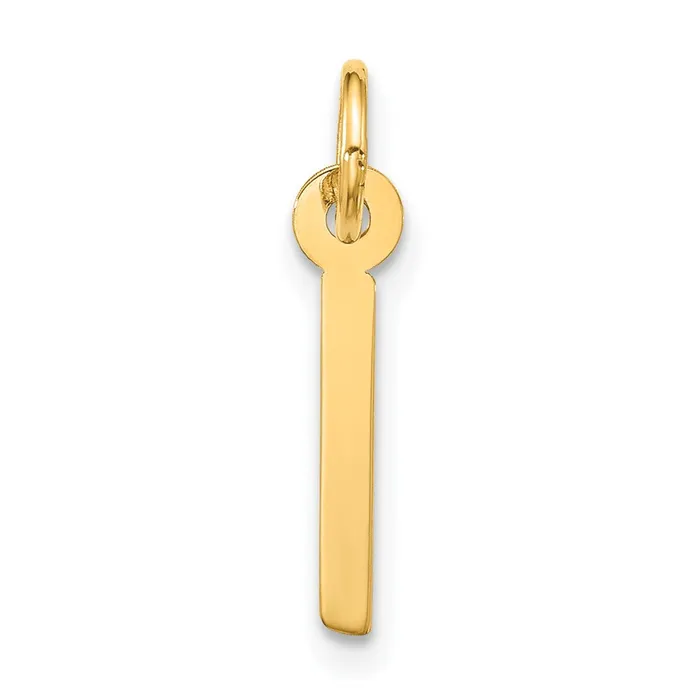 10k Yellow Gold Large Slanted Block Initial I Charm TreasureFineJewelers Charm Necklaces 10k Yellow Gold Large Slanted Block Initial I Charm TreasureFineJewelers Charm Necklaces
