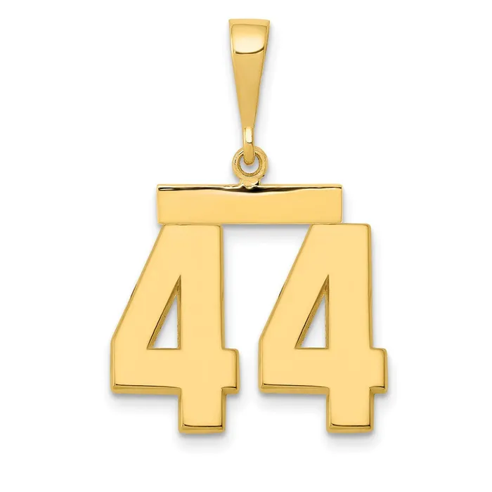 14k Medium Polished Number 44 Charm TreasureFineJewelers Charm Necklaces 14k Medium Polished Number 44 Charm TreasureFineJewelers Charm Necklaces