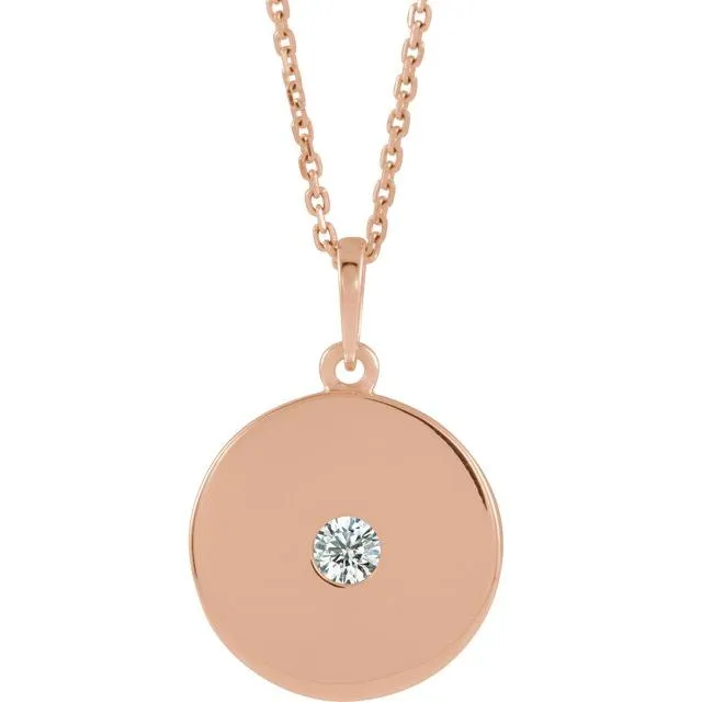 14K Rose Gold 110 CTW Natural Diamond Disc 1618 Necklace TreasureFineJewelers Necklaces 14K Rose Gold 110 CTW Natural Diamond Disc 1618 Necklace TreasureFineJewelers Necklaces